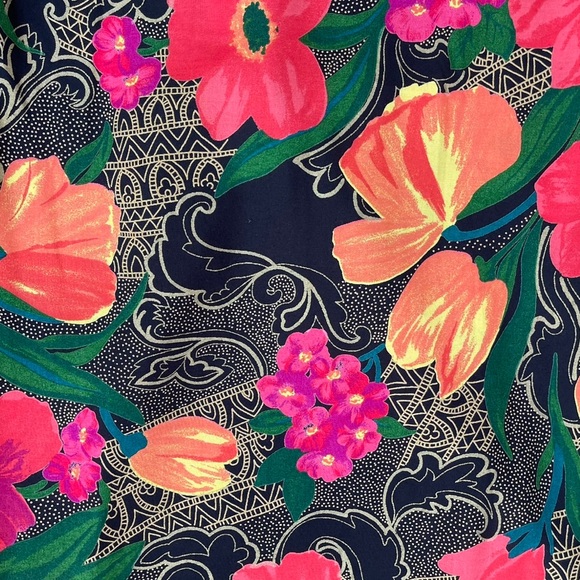 Vintage floral blazer Sz 20 jacket preloved shoulder pads positive attitude USA - Picture 8 of 9